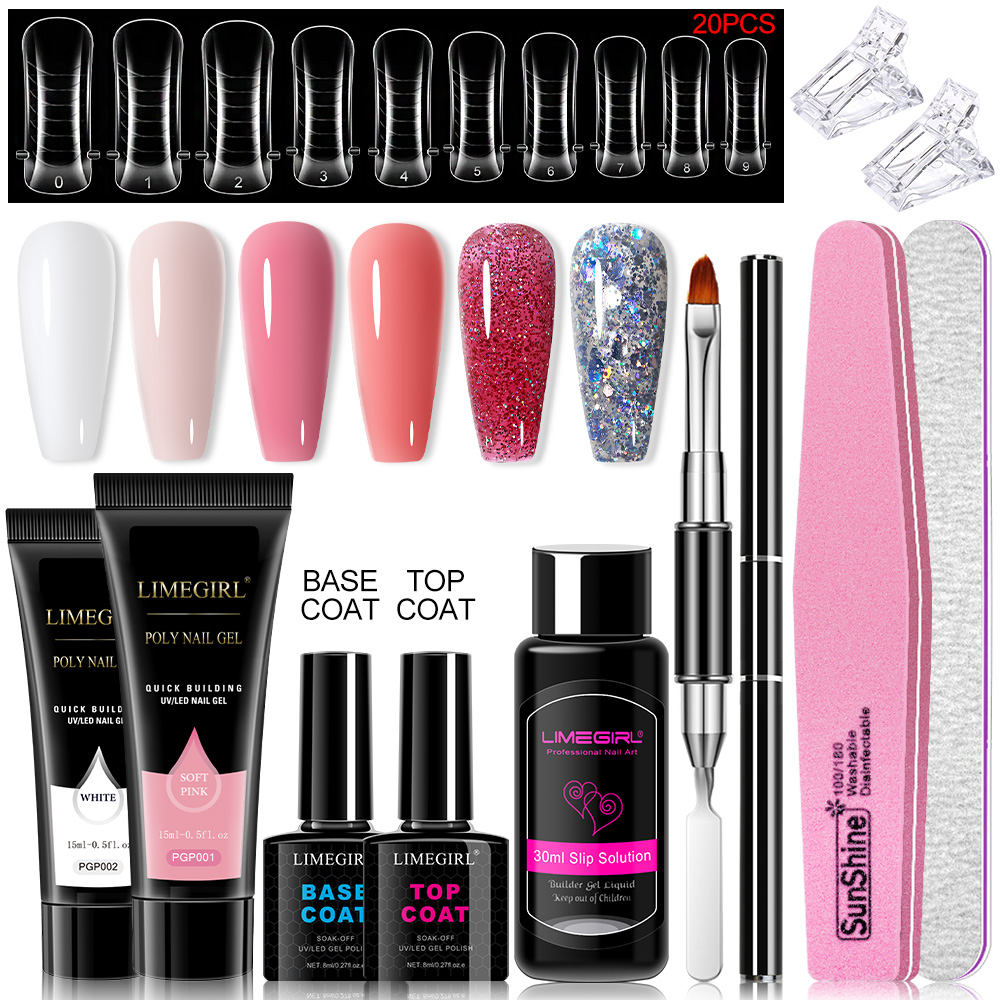 Polygel Nail Kit - Poly Nail Gel Set for Extension