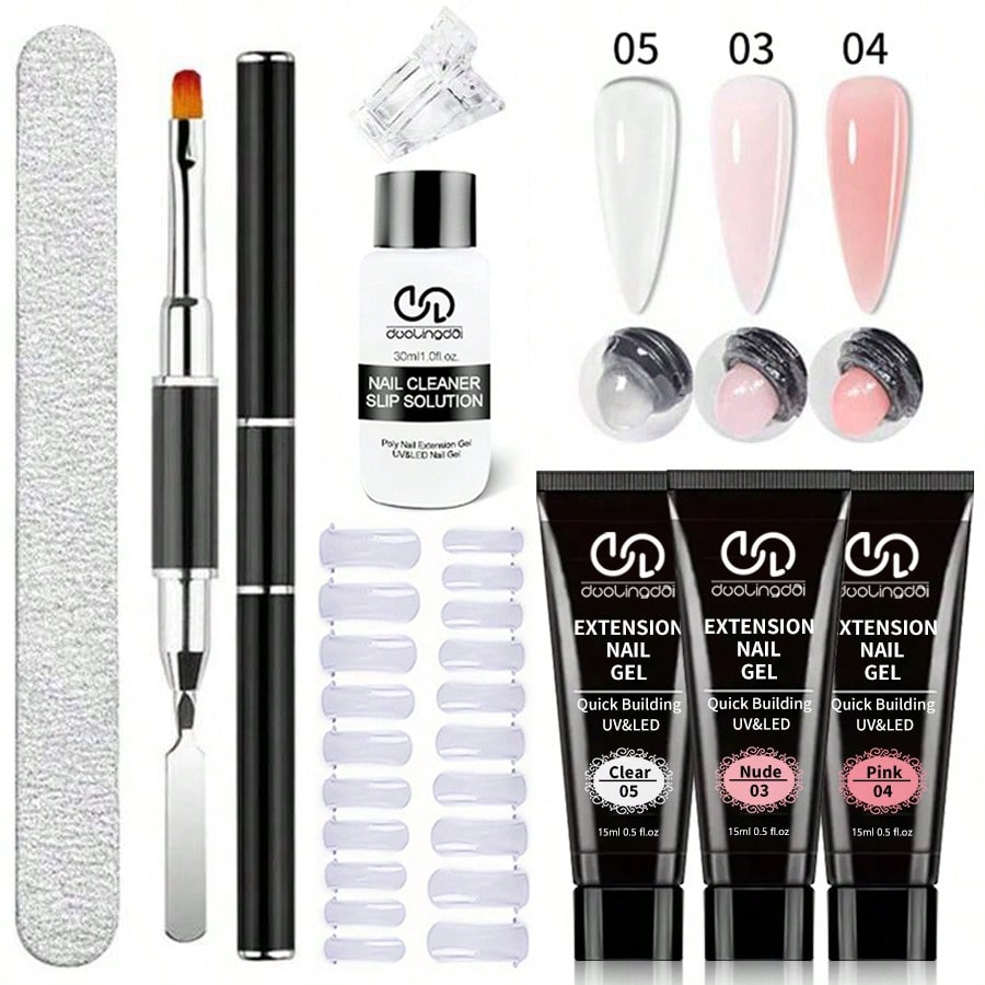 Polygel Nail Kit - 8PCS/Set Poly Extension Gel Set Nail