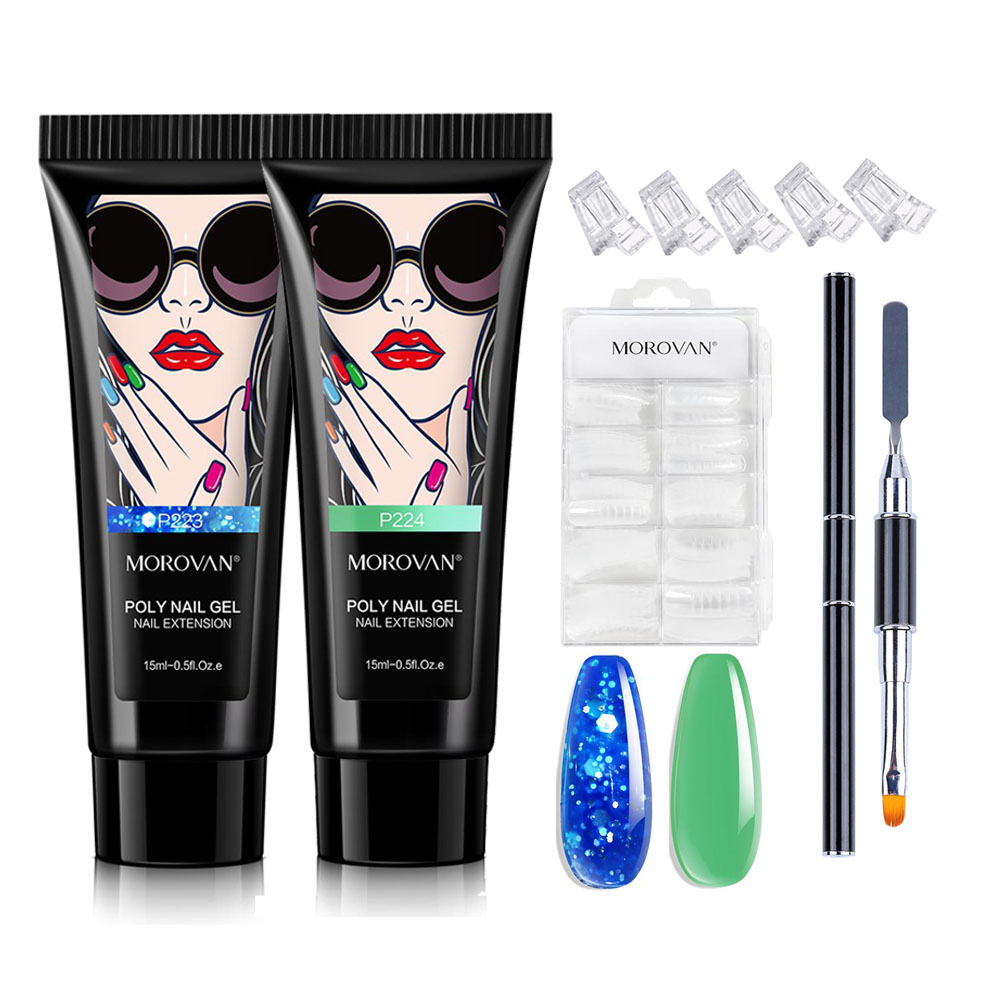 Polygel Nail Kit - Poly Nail Gel Kit - 15ml