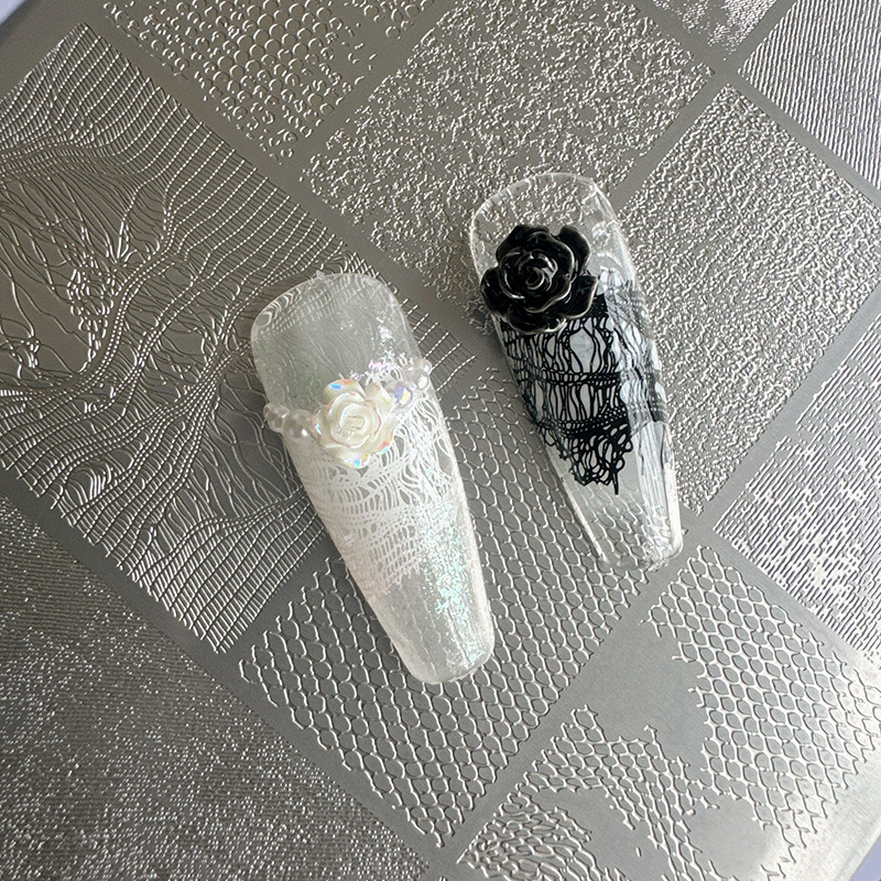 Nail Art Denim - NAIL ART STAMPING PLATES LACE DESIGNS