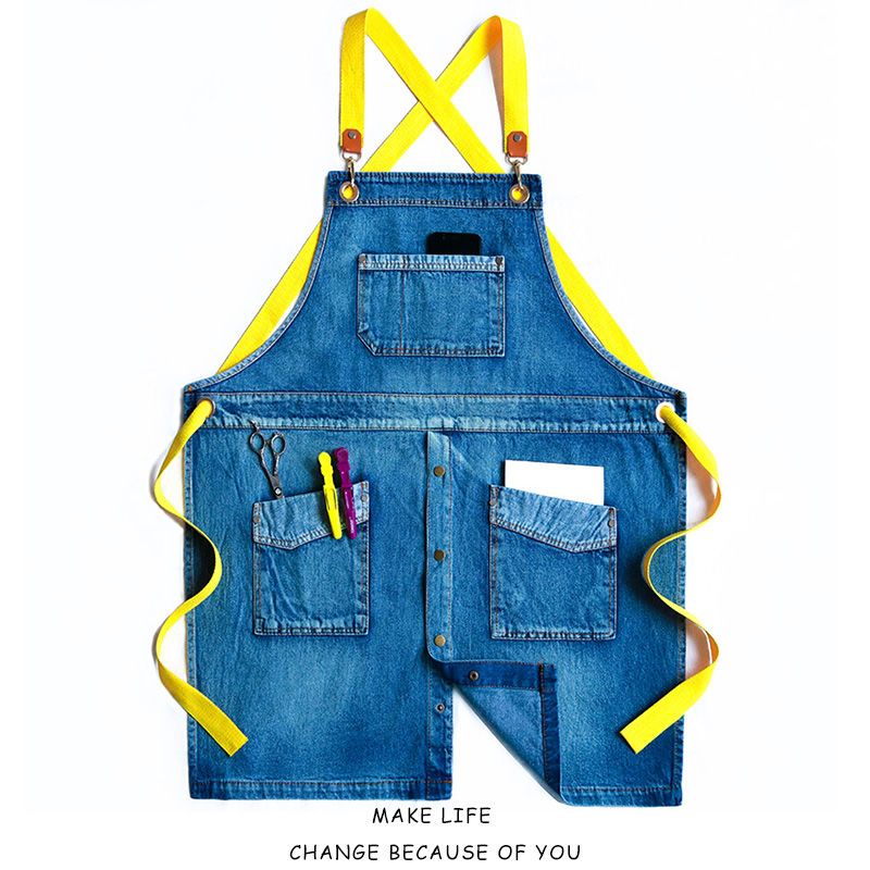 Nail Art Denim - Cowboy Apron Home Kitchen Fashionable Nail