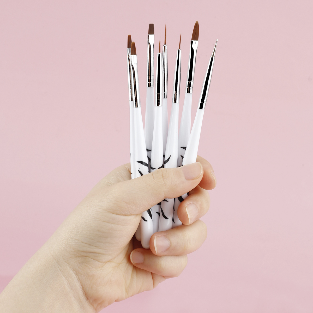 8Pcs Nail Art Brush full polyg - огляд і ціна Polygel Nail Kit