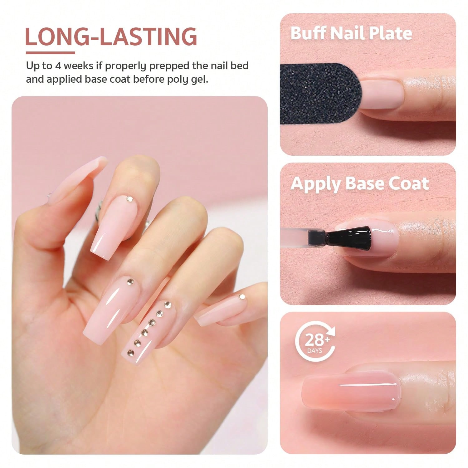 6 Colors Poly Extension Gel Na - огляд і ціна Polygel Nail Kit