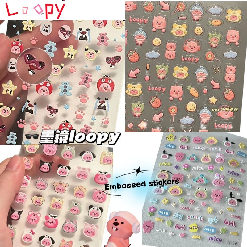 Loopy 3D embossed sticker, tra - огляд і ціна Nail Art Nail Art