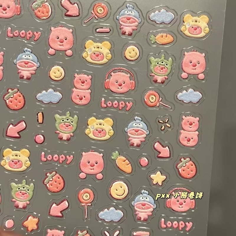 Loopy 3D embossed sticker, tra - огляд і ціна Nail Art Nail Art