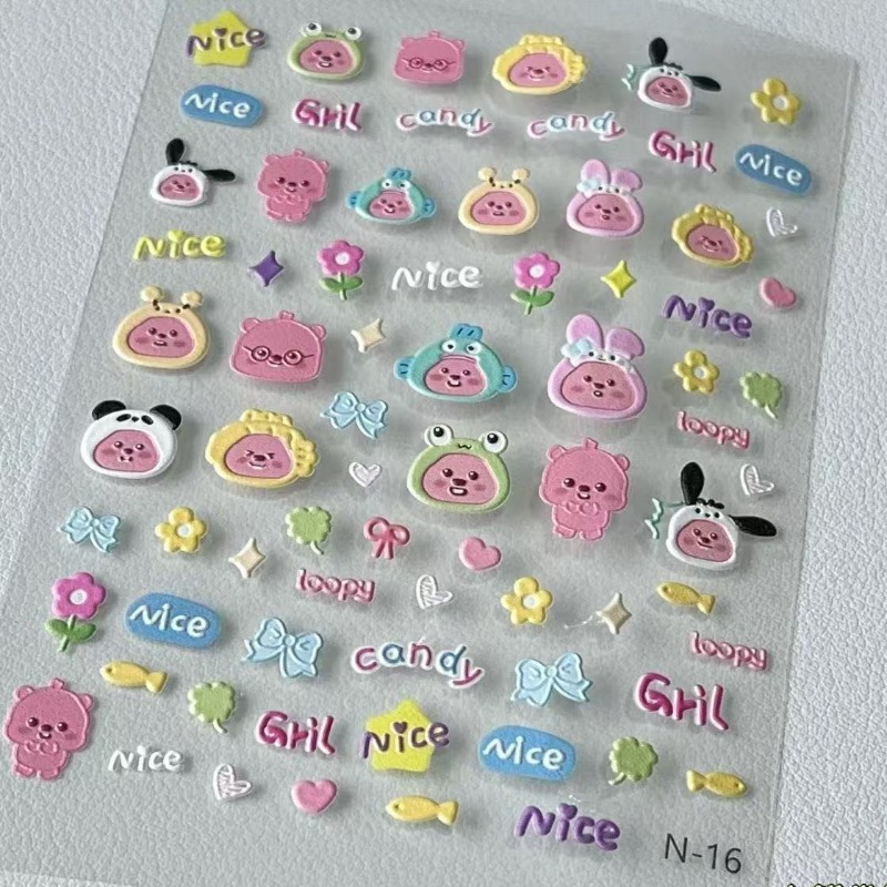 Loopy 3D embossed sticker, tra - огляд і ціна Nail Art Nail Art