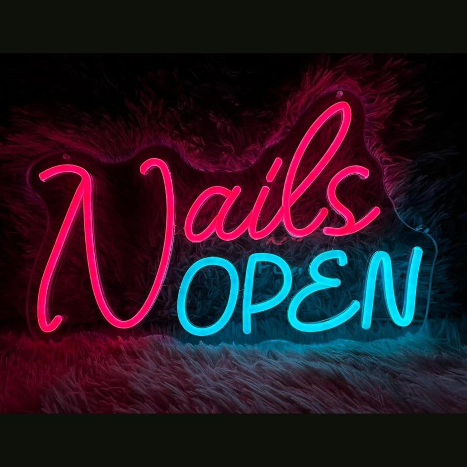 Nails Open Neon Sign USB Dimma - огляд і ціна Nail Art Nail Art