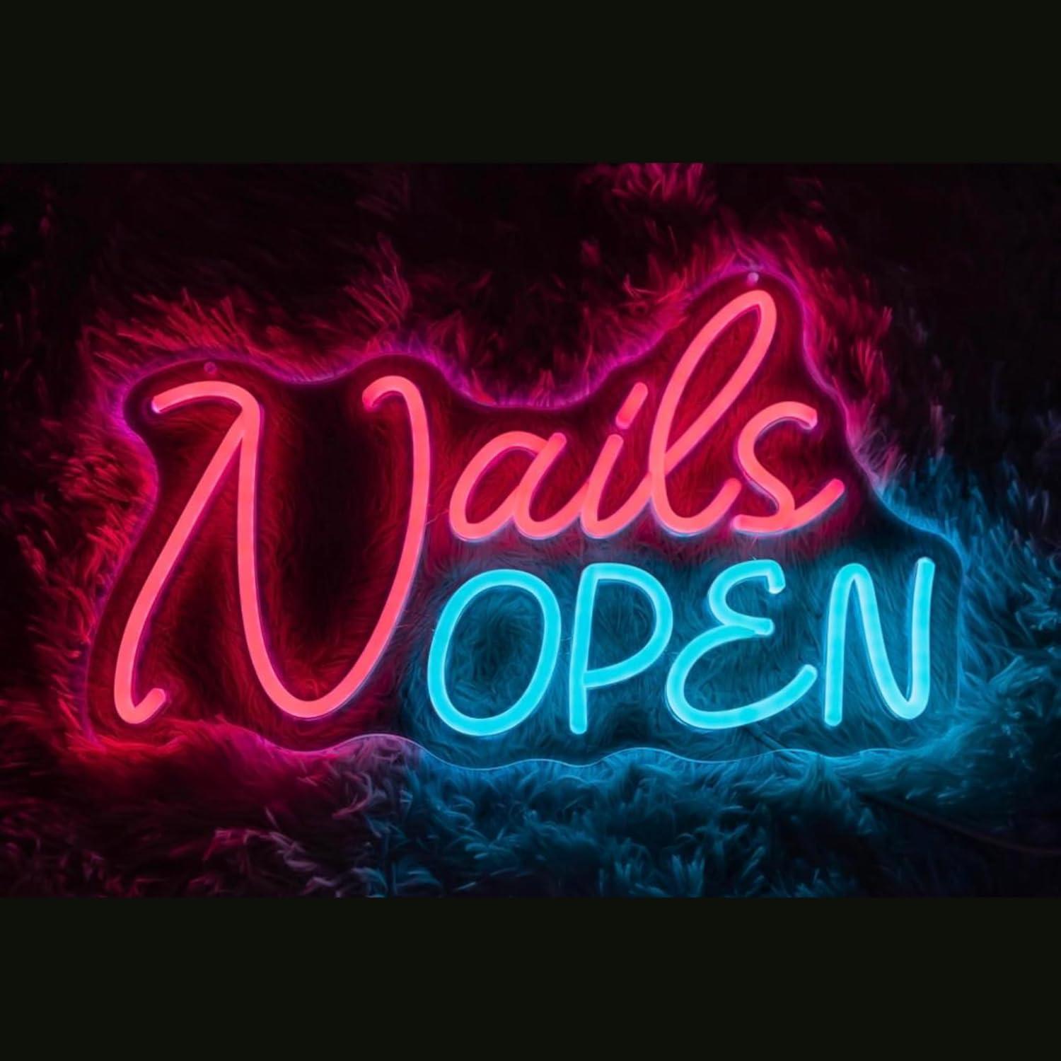 Nails Open Neon Sign USB Dimma - огляд і ціна Nail Art Nail Art