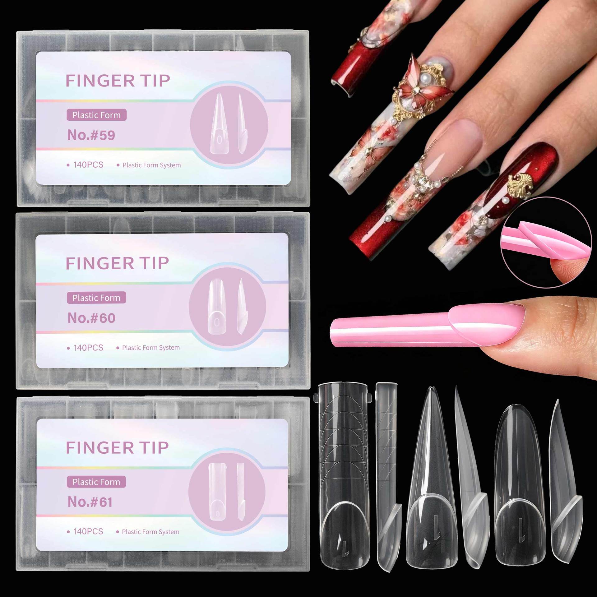 140pcs Flat Edge Nail Extensio - огляд і ціна Nail Art Denim
