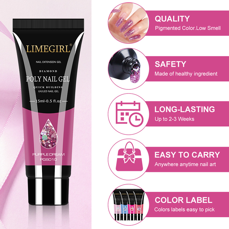 15ml Nail Gel Kit For Quick Ex - огляд і ціна Polygel Nail Kit