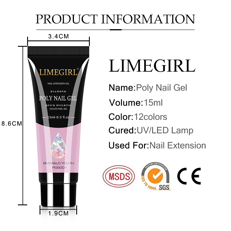 15ml Nail Gel Kit For Quick Ex - огляд і ціна Polygel Nail Kit