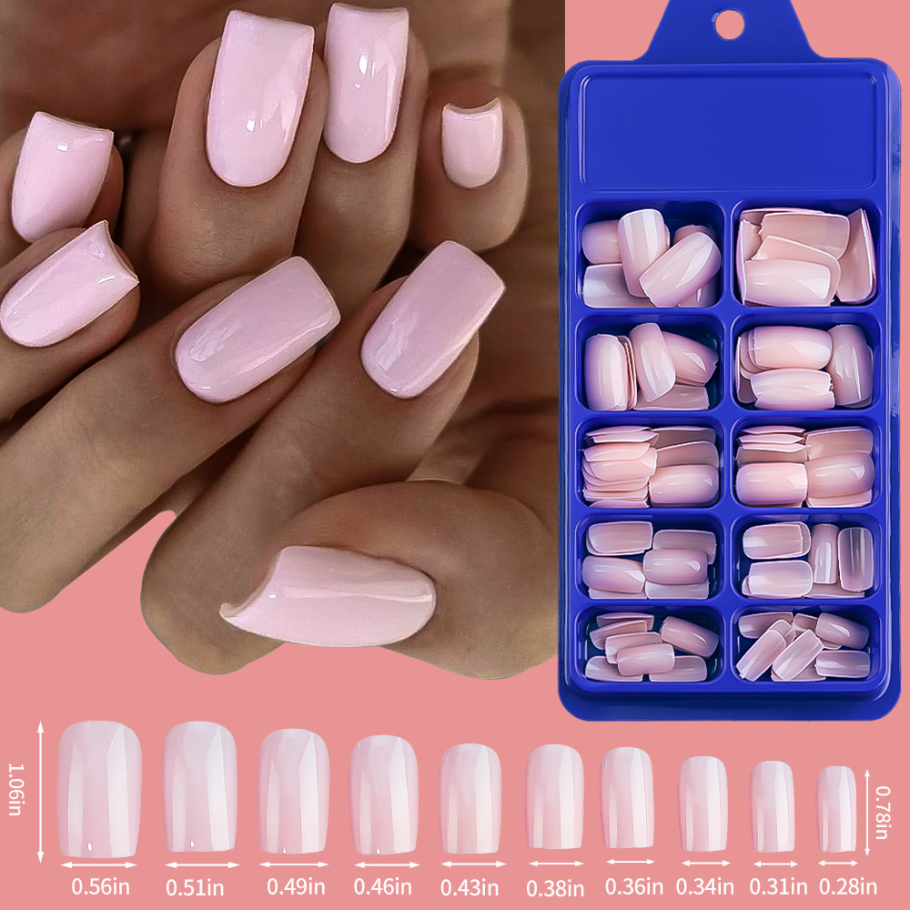 100/120pcs Pink White Press On - огляд і ціна Nail Art Ombre