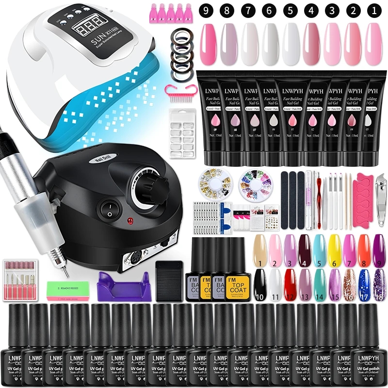 Gel Nail Polish Set Poly Nail  - огляд і ціна Polygel Nail Kit
