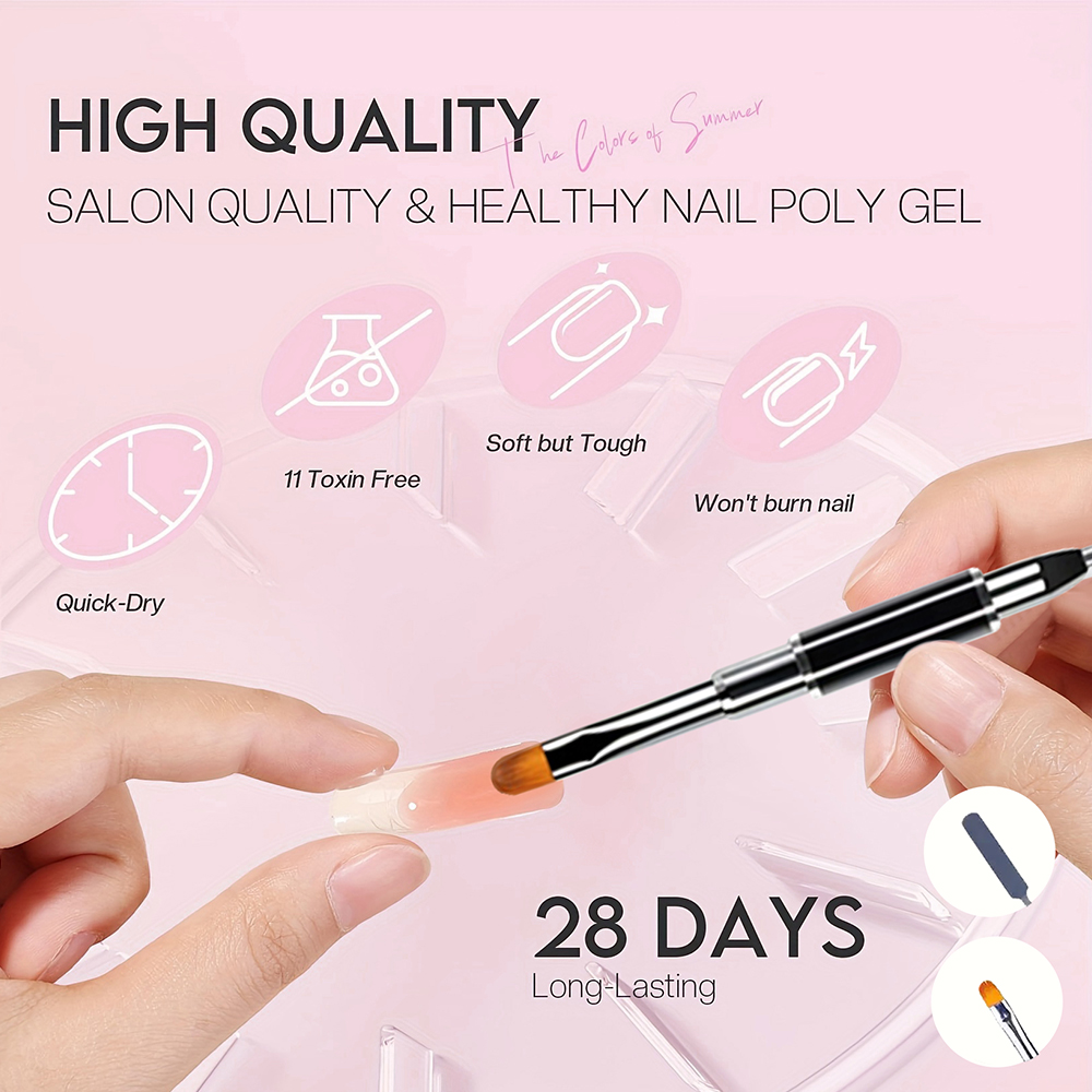 4-Color Poly Gel Nail Extensio - огляд і ціна Polygel Nail Kit