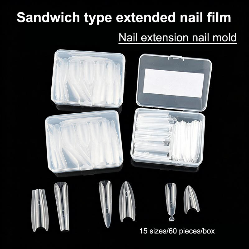 60pcs/box Coffin Dual Nail For - огляд і ціна Nail Art Ombre