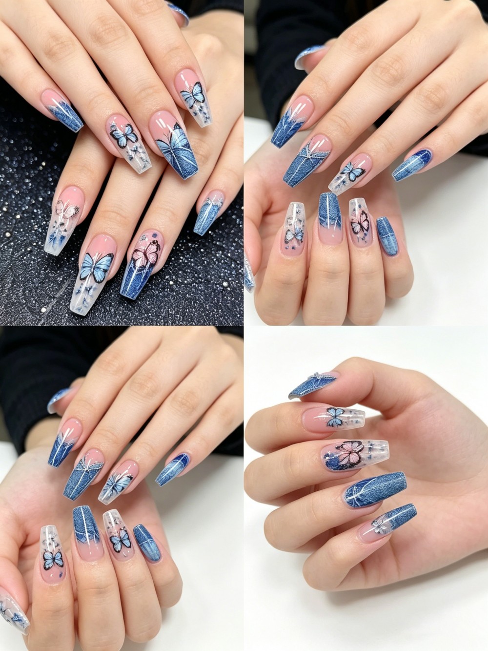 24pcs Spring Butterfly Press O - огляд і ціна Nail Art Denim