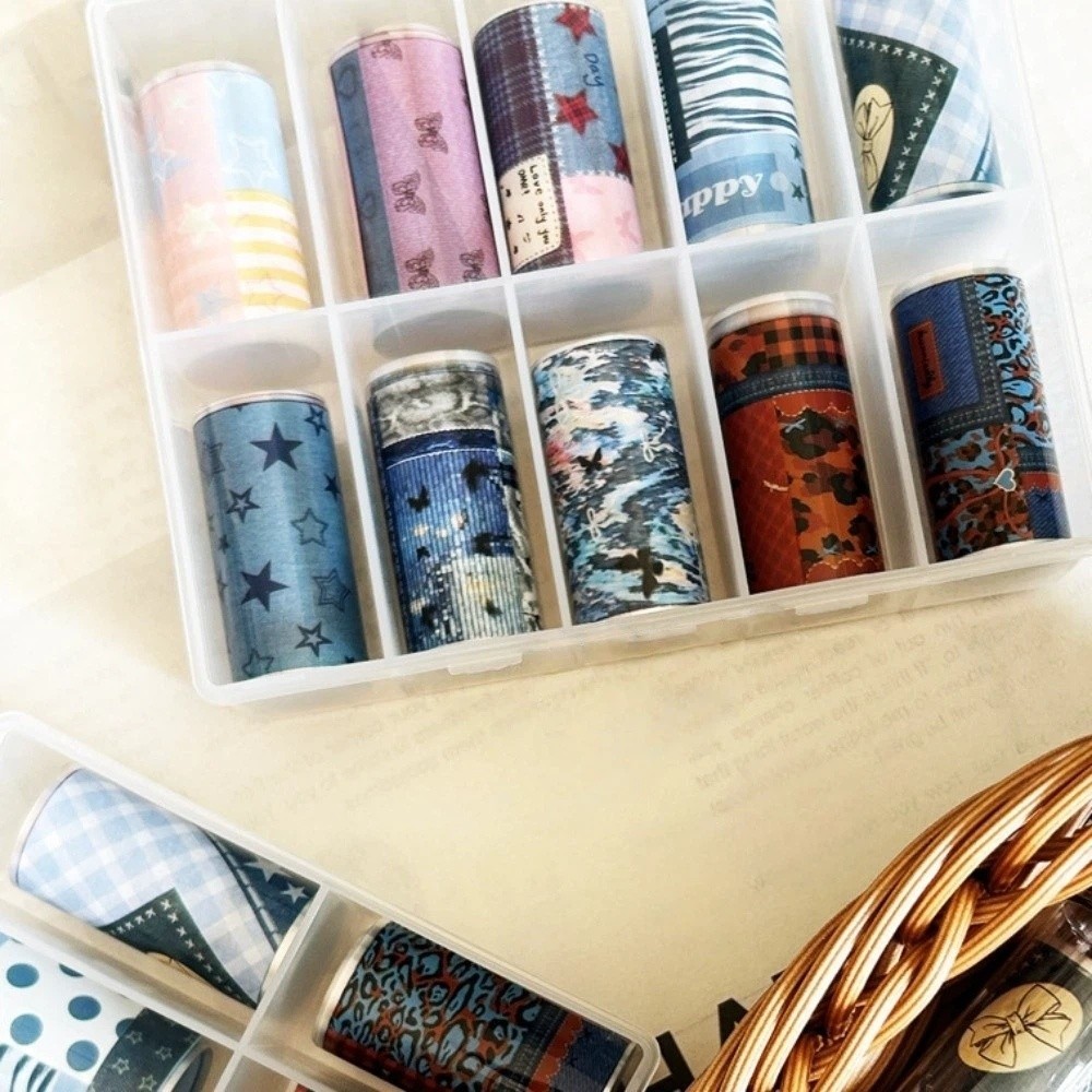 10Rolls Colorful Nail Foils Tr - огляд і ціна Nail Art Denim