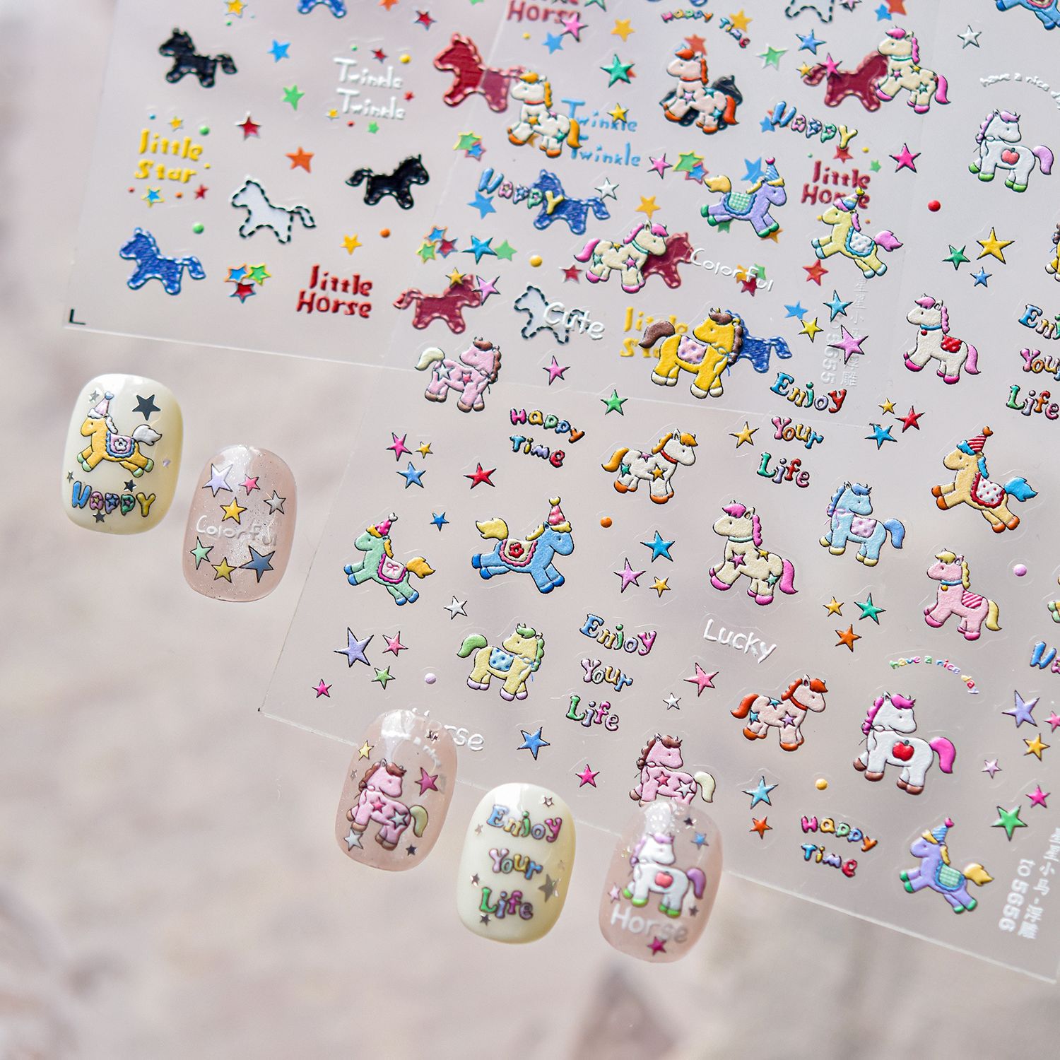 Retro Denim Pony Horse Patchwo - огляд і ціна Nail Art Denim
