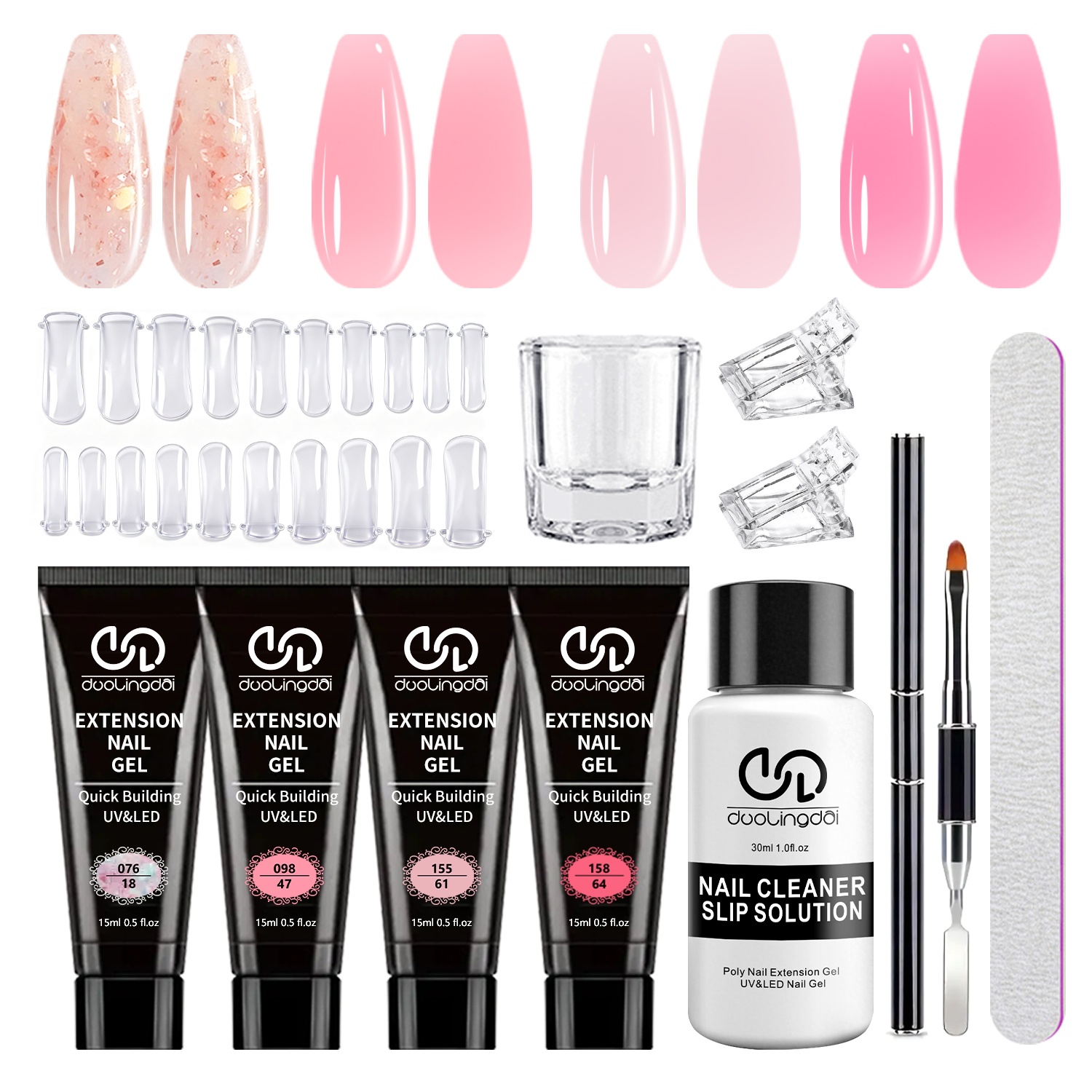 Duolingdai Poly Gel Nail Kit S - огляд і ціна Polygel Nail Kit