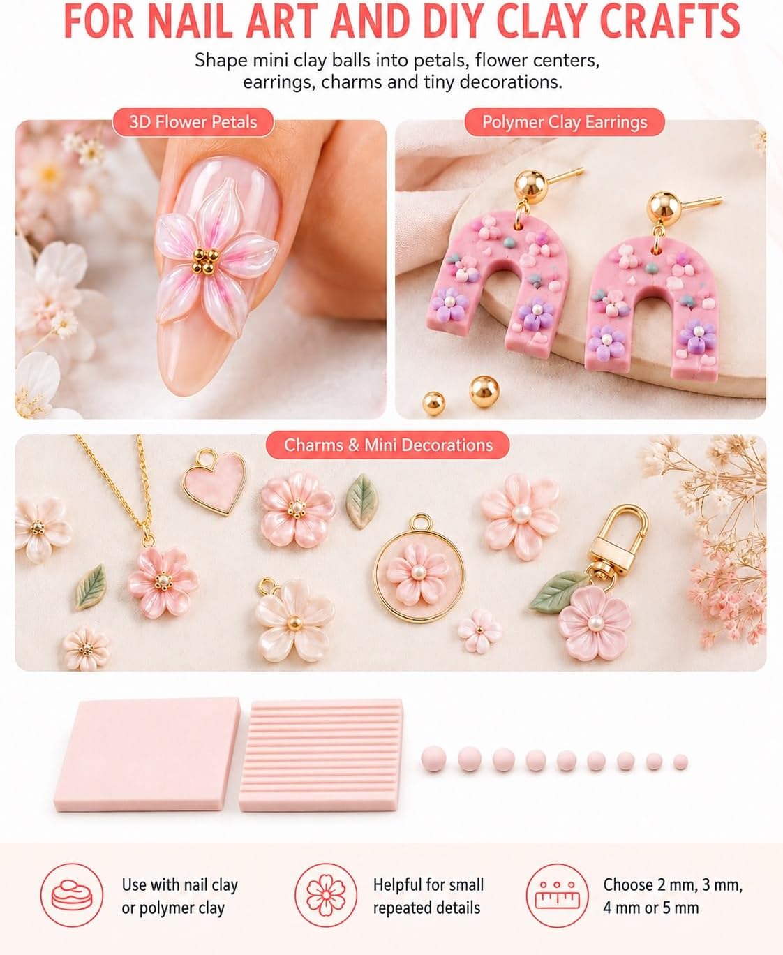 4PCS 3D Print Clay Gel Ball Ma - огляд і ціна Nail Art Nail Art