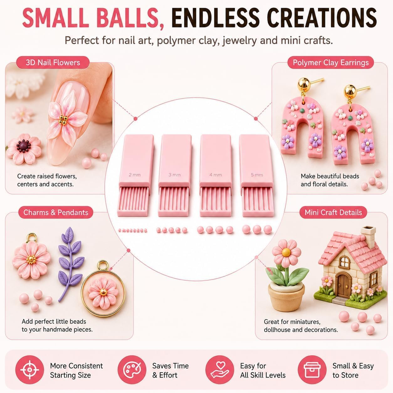 4PCS 3D Print Clay Gel Ball Ma - огляд і ціна Nail Art Nail Art