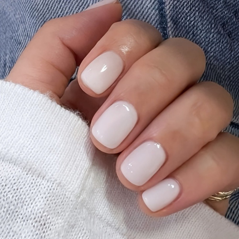 24PCS Milky White Press on Nai - огляд і ціна Nail Art Ombre